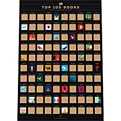100 books scratch off poster