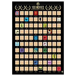 100 movies scratch off poster