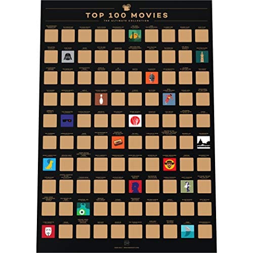 100 movies scratch poster