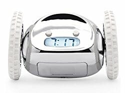 Cool wheeled alarm clock