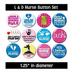 delivery nurse button set