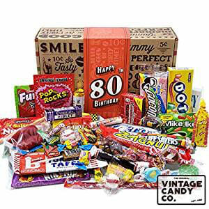 Happy 80th birthday candy box