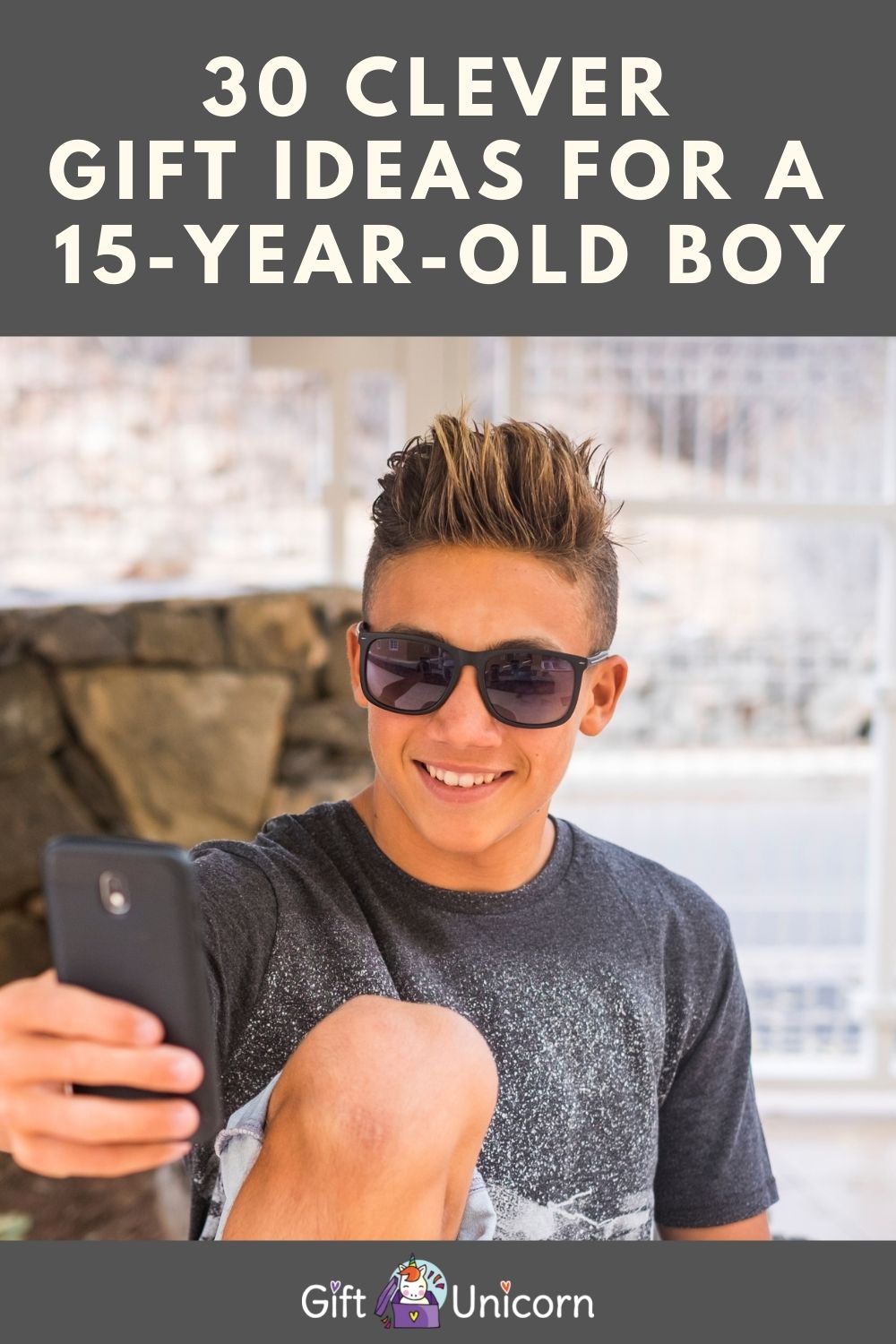 30 Clever Gift Ideas for a 15-Year-Old Boy - pinterest pin image
