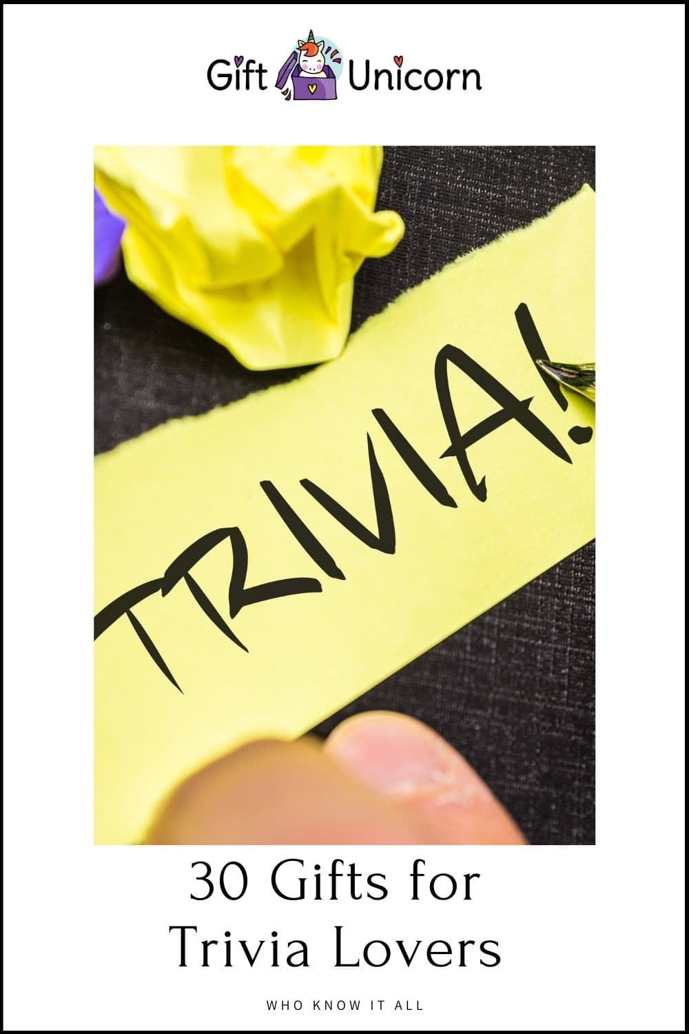 GIFTS FOR TRIVIA LOVERS PIN