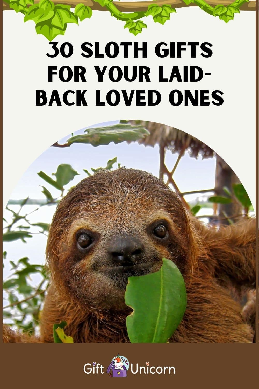 30 Sloth Gifts for Your Laid-Back Loved Ones - pinterest pin image