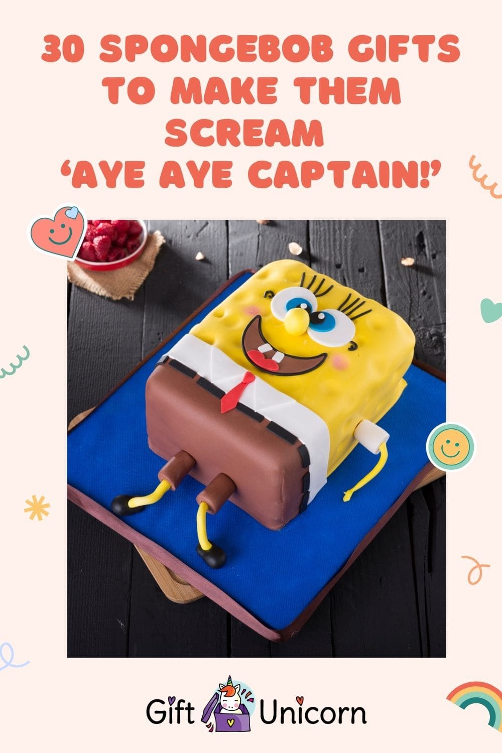 30 Spongebob Gifts To Make Them Say ‘Aye Aye Captain!’ - pinterest pin image