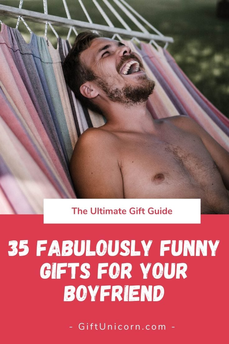 30 funny gifts for your boyfriend pin image