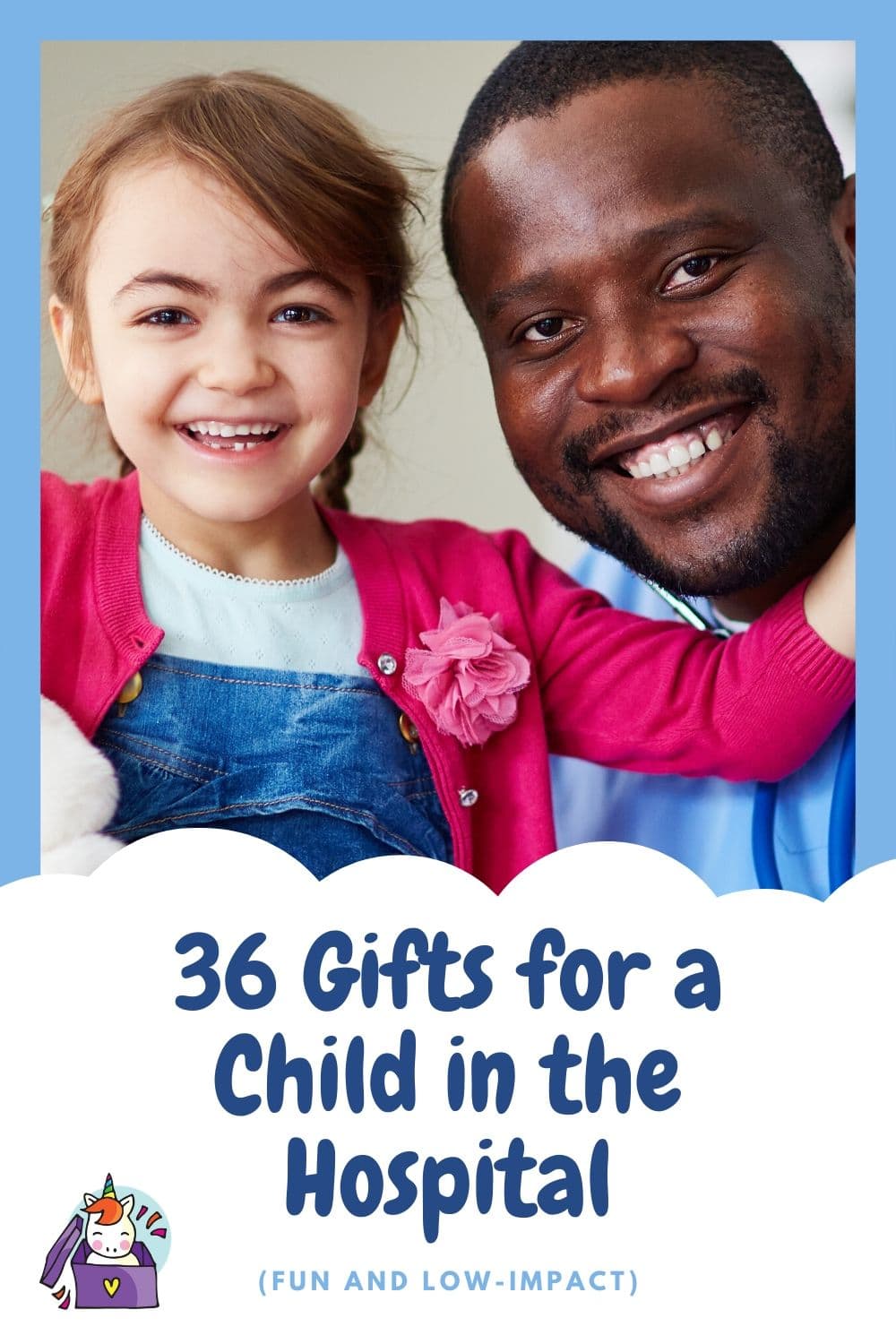 36 Gifts for a Child in the Hospital (Fun and Low-Impact) - pinterest pin image