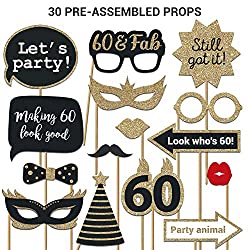 60th birthday photo booth props