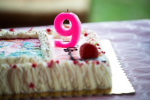 9 years birthday cake