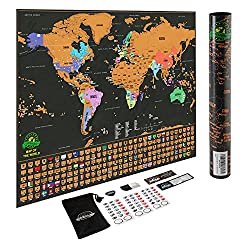 Scratch off map of the world
