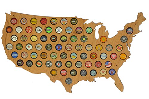 USA beer cap map