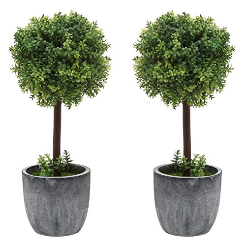 artificial boxwood topiary trees