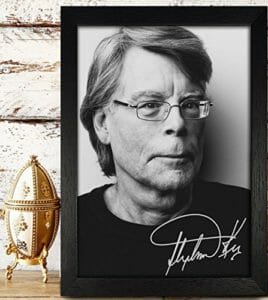 framed autographed photo of stephen king