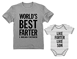 best farter dad and baby T-shirt and bodysuit set