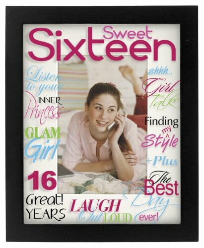 birthday frame with a picture inside and quotes