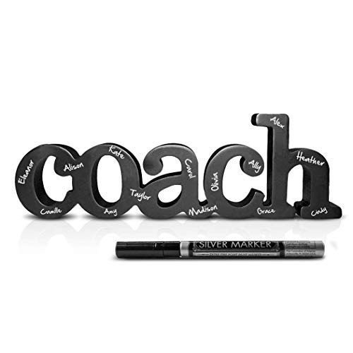 coach wood word silver pen