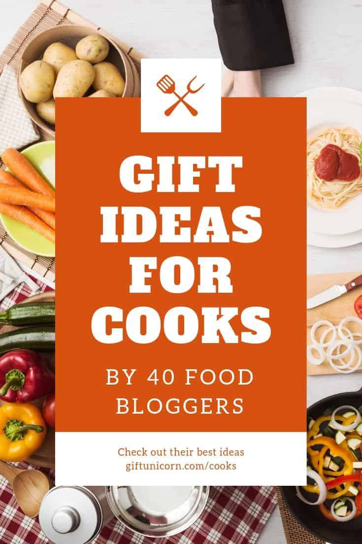 Useful Gift Ideas For Cooks (By 40 Food Bloggers) - pinterest pin image