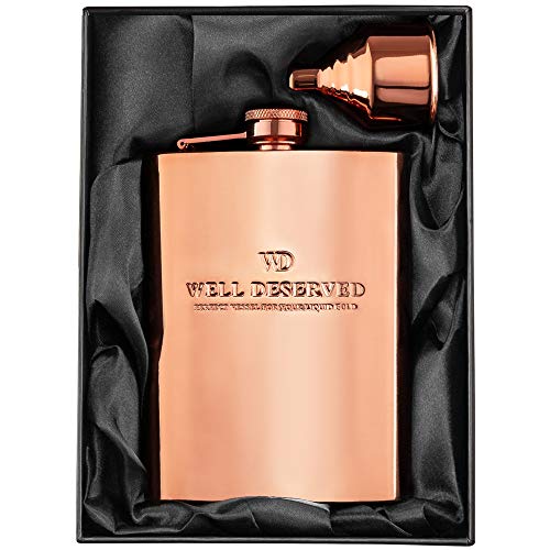 copper flask and funnel set