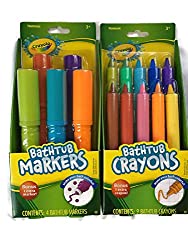 crayons and markers set