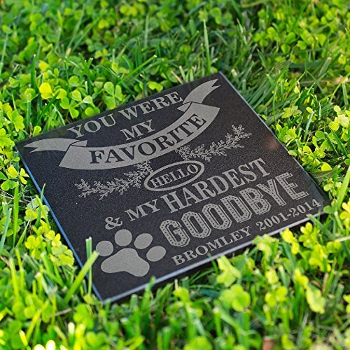 customized dog grave marker