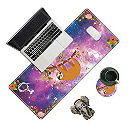 desk mat with coaster and sticker