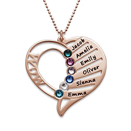 engraved birthstone necklace