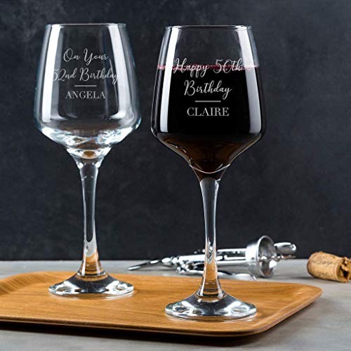 engraved wine glass