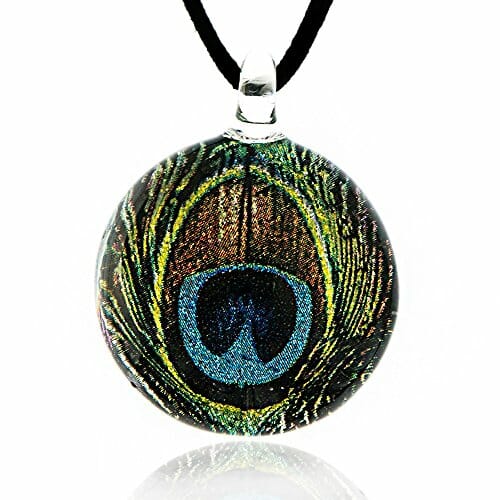 peacock feather pendant