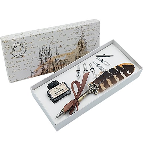 feather quill pen set