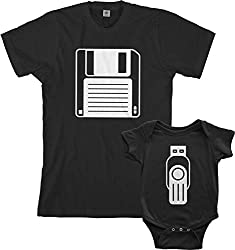 floppy disk and USB shirt and bodysuit 