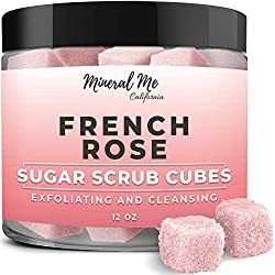 french rose sugar scrub cube