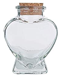 heart shaped glass jar