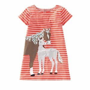 horse themed dress for little girl