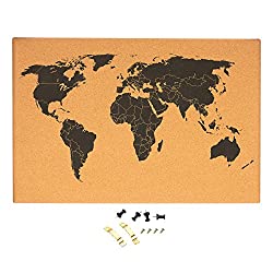 juvale corkboard world map