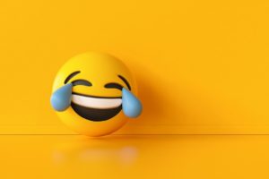 giant laughing emoji