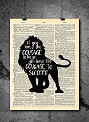 lion courage art print