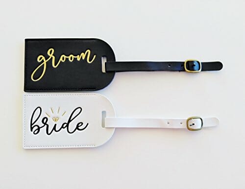luggage tags for bride and groom