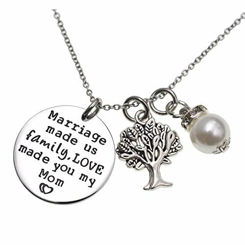 marriage and family themed necklace