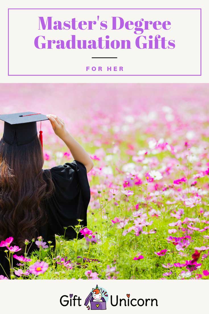 40 Gift Ideas to Celebrate Her Master’s Degree - pinterest pin image