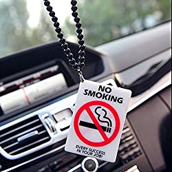 No smoking rearview mirror hanging charm