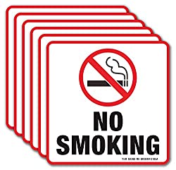 No smoking sign stickers