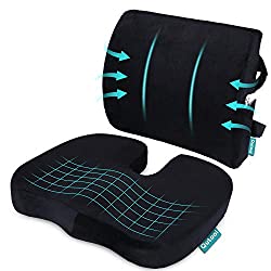 orthopedic seat cushion and lumbar support pillow