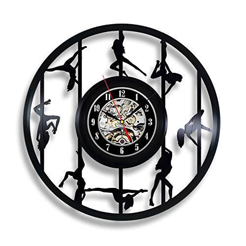 pole dancer wall clock