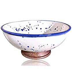 porcelain bowl wooden finish