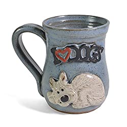 pottery I love dogs mug