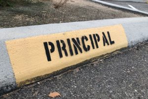 school principal car parking space sign