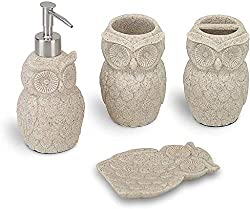 sandstone bathroom amenity accessory set