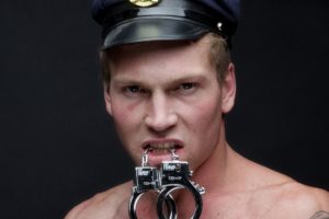 sexy man with handcuffs