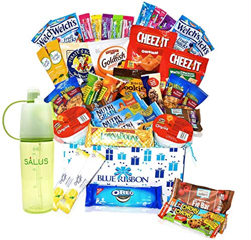 snacks box with water bottle